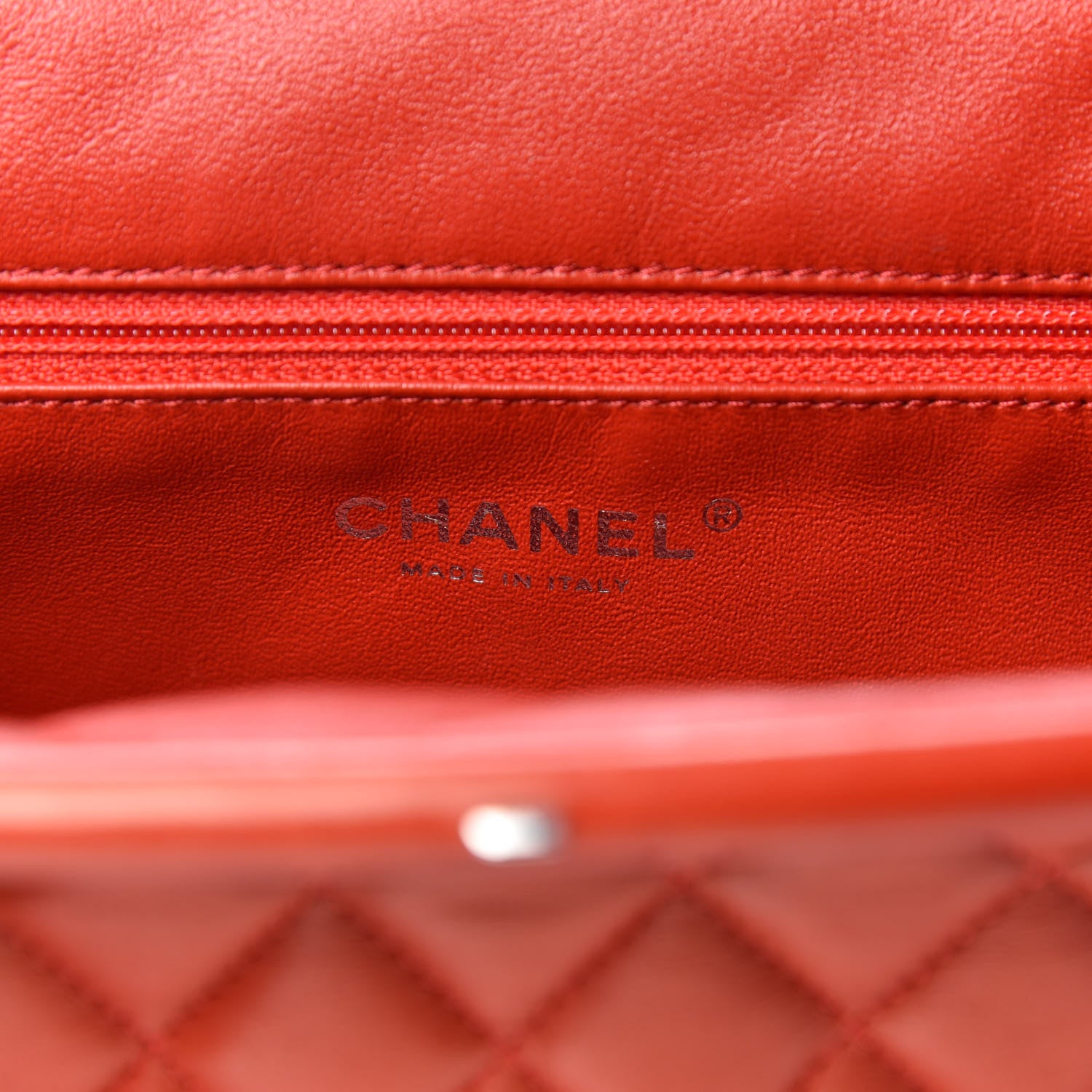 Chanel Lambskin Quilted Timeless Clutch Red 6 of 7