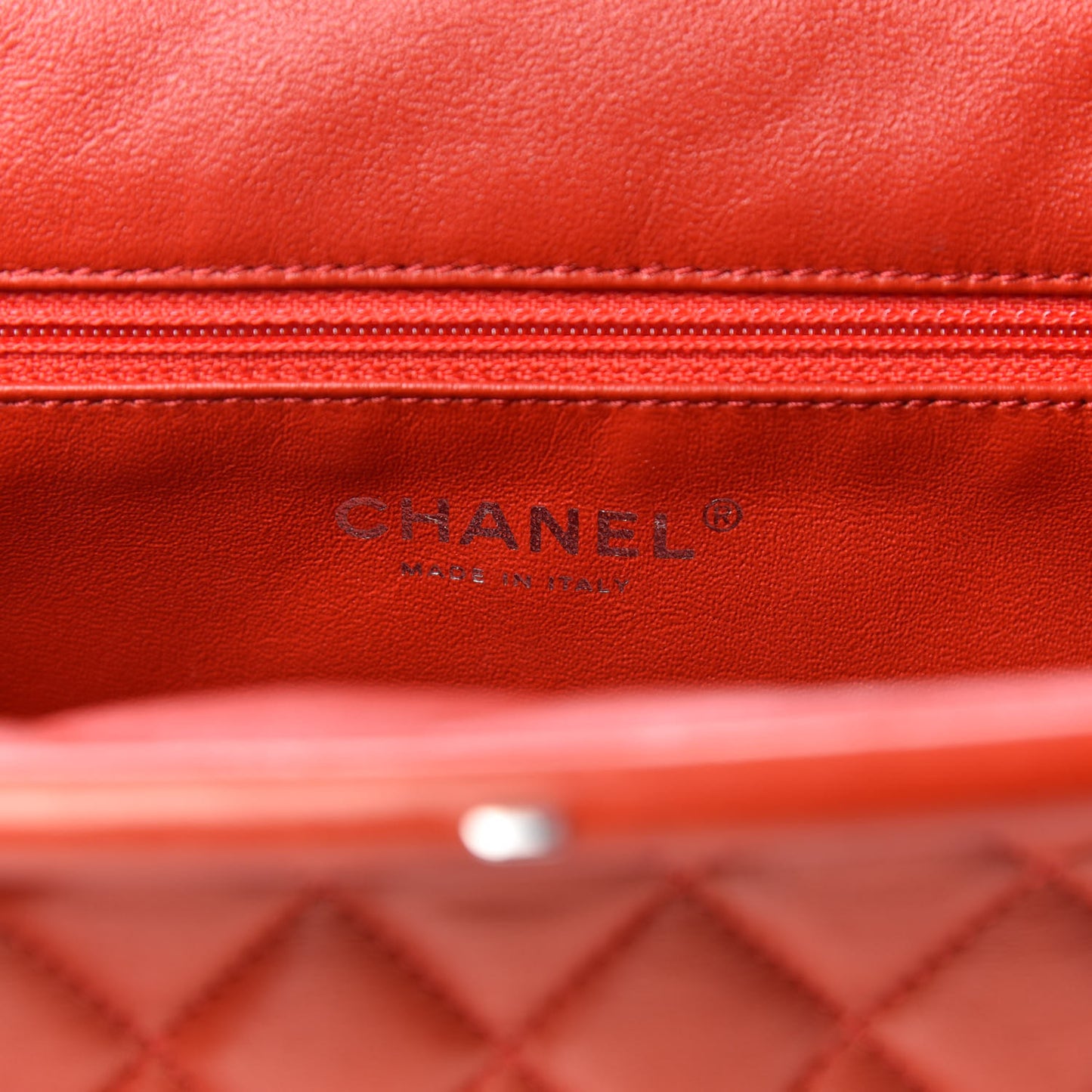 Lambskin Quilted Timeless Clutch Red