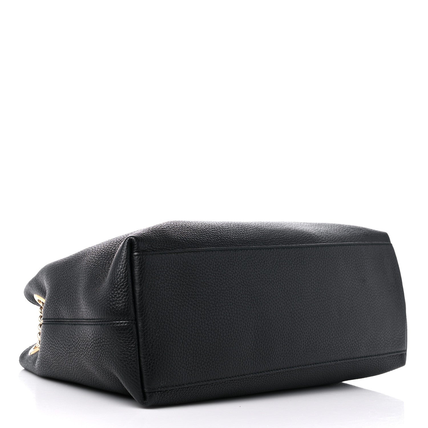 Gucci Pebbled Calfskin Medium Soho Chain Shoulder Bag Black 4 of 11