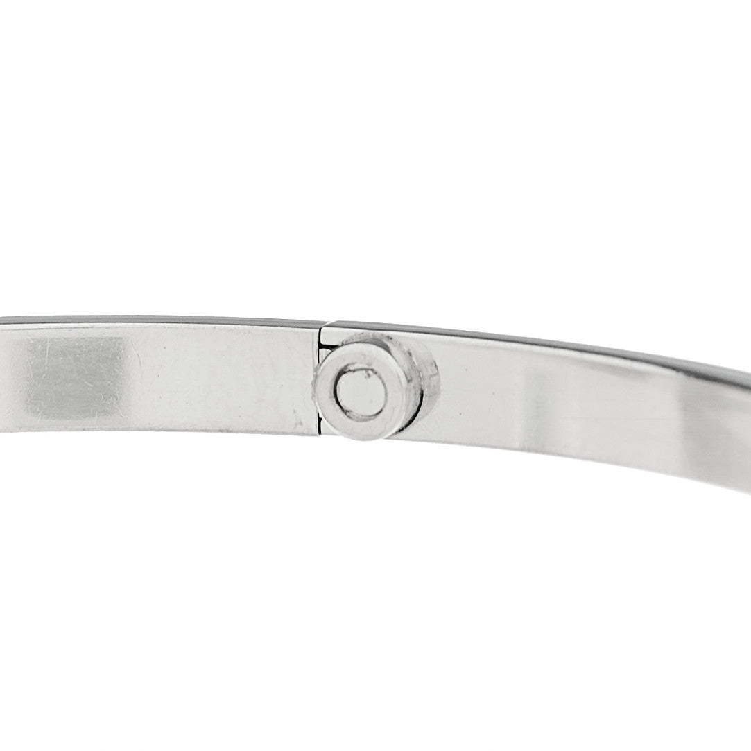 Cartier 18K White Gold 6 Diamond Small LOVE Bracelet 18 3 of 7