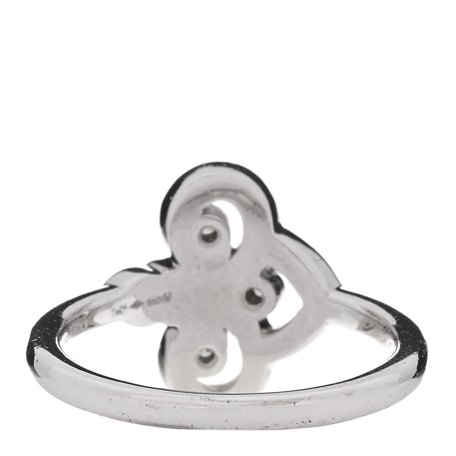 Tiffany Platinum Diamond Fleur De Lis Ring 52 6 3 of 5
