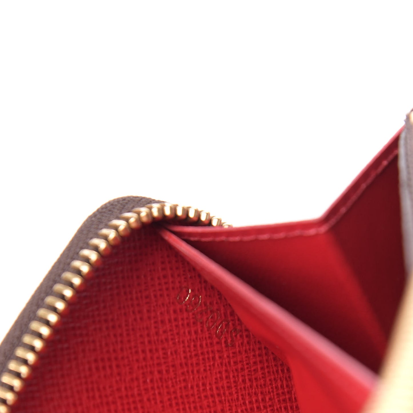 Damier Ebene Clemence Wallet Cherry