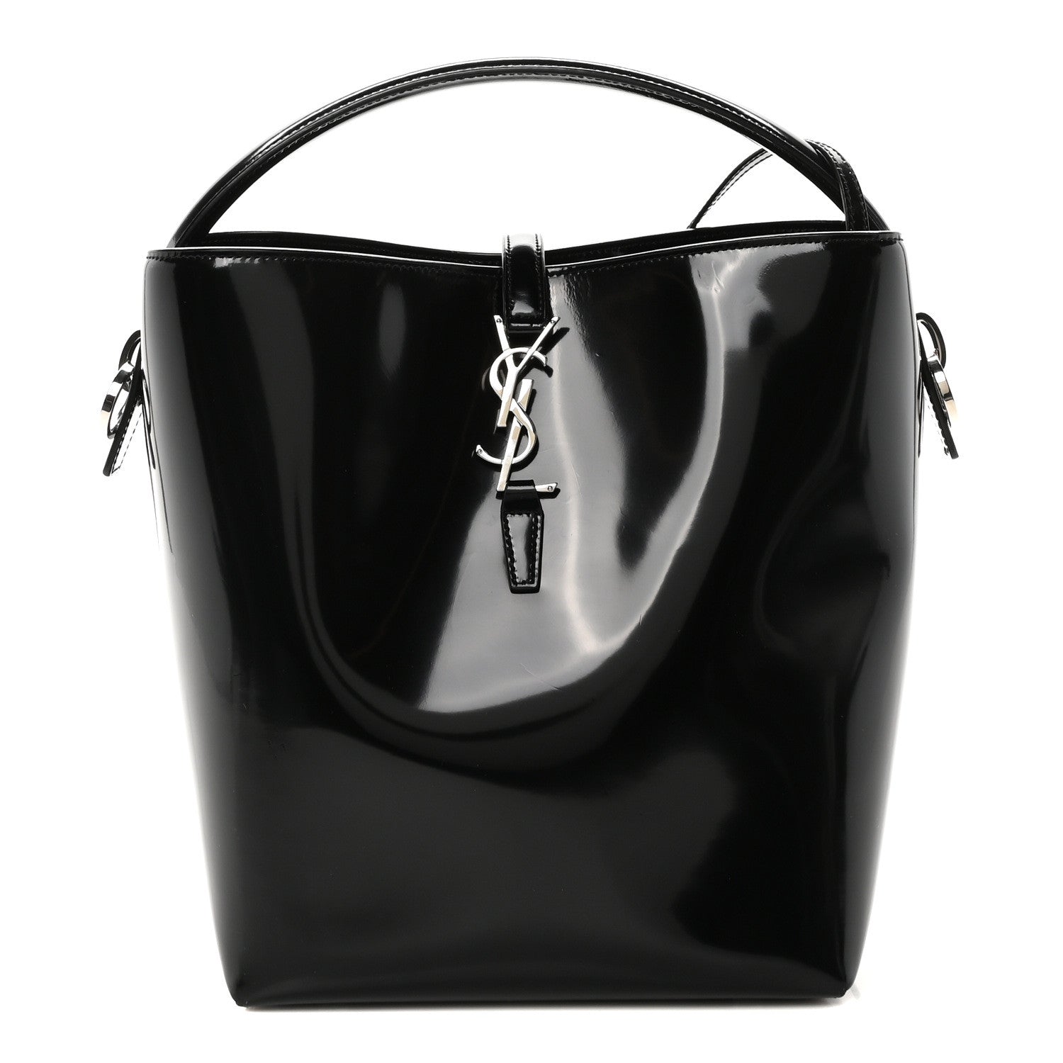 Saint Laurent Patent Calfskin Le 37 Bucket Bag Black 1 of 9