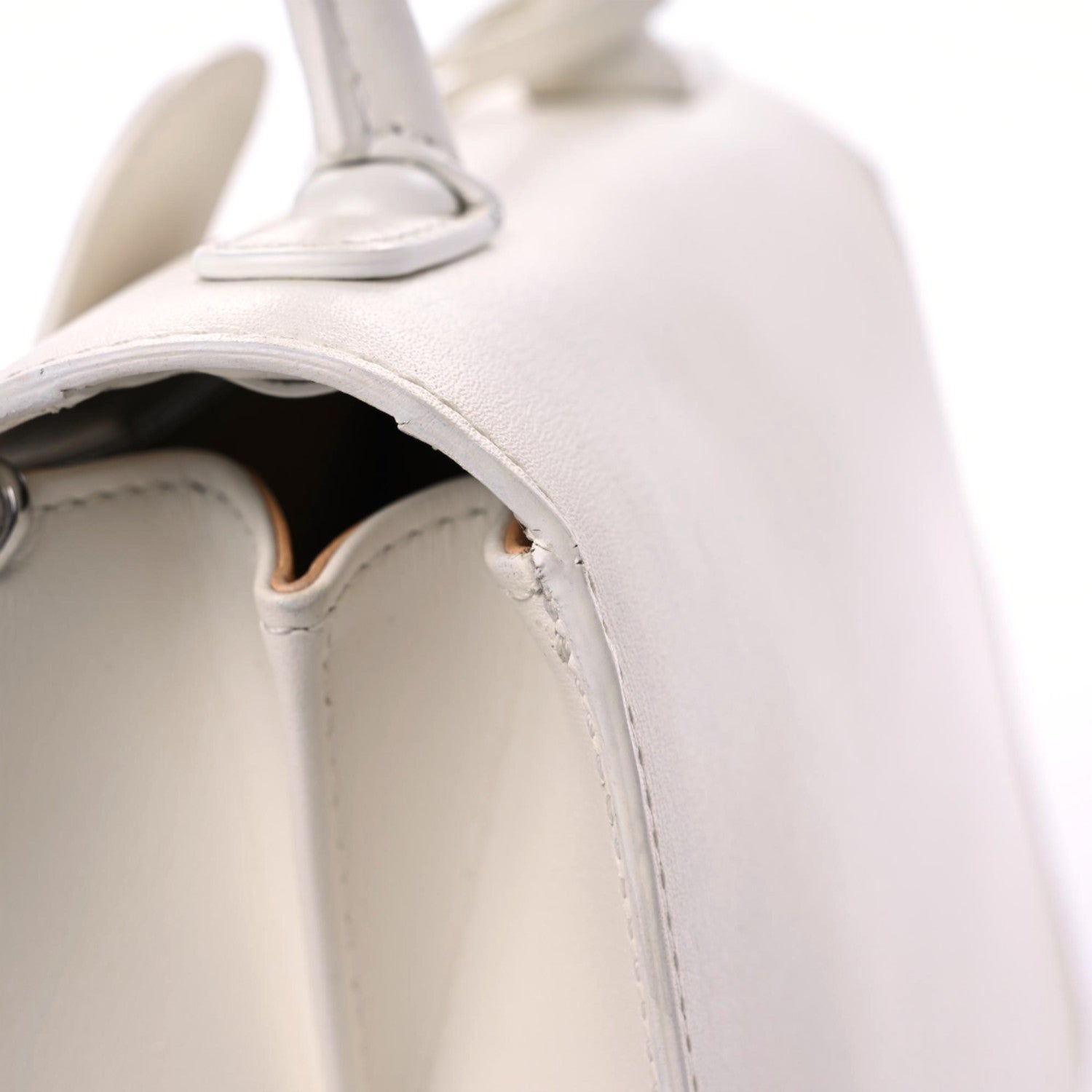 Delvaux Calfskin Mini Brillant Satchel Ivory 9 of 18