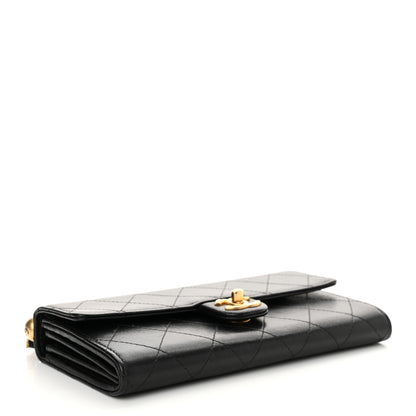Chanel Goatskin Quilted Chic Pearls Clutch With Chain Black 4 of 14