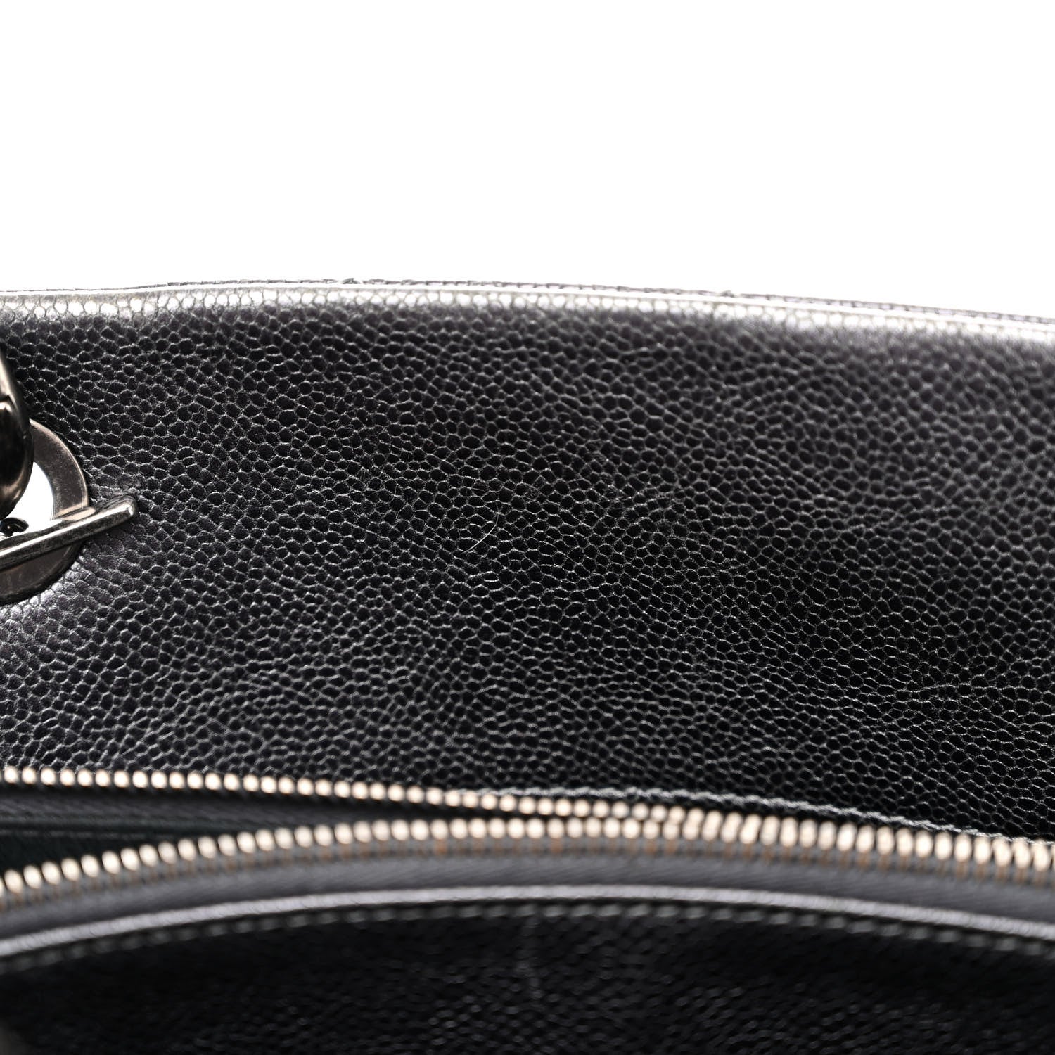Chanel Iridescent Caviar Quilted Chic Shopping Tote Silver 13 of 17