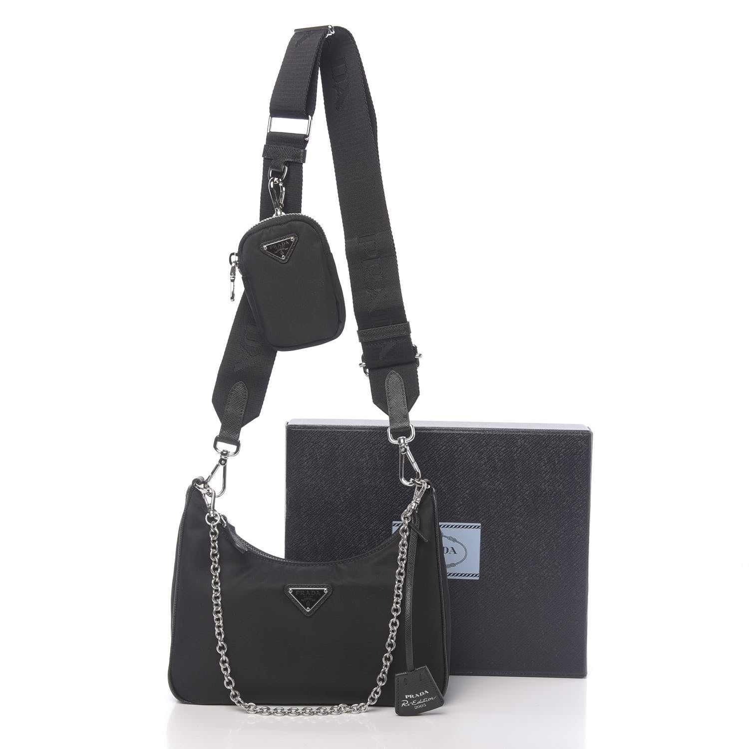 Prada Nylon Re-Edition 2005 Shoulder Bag Black 11 of 11