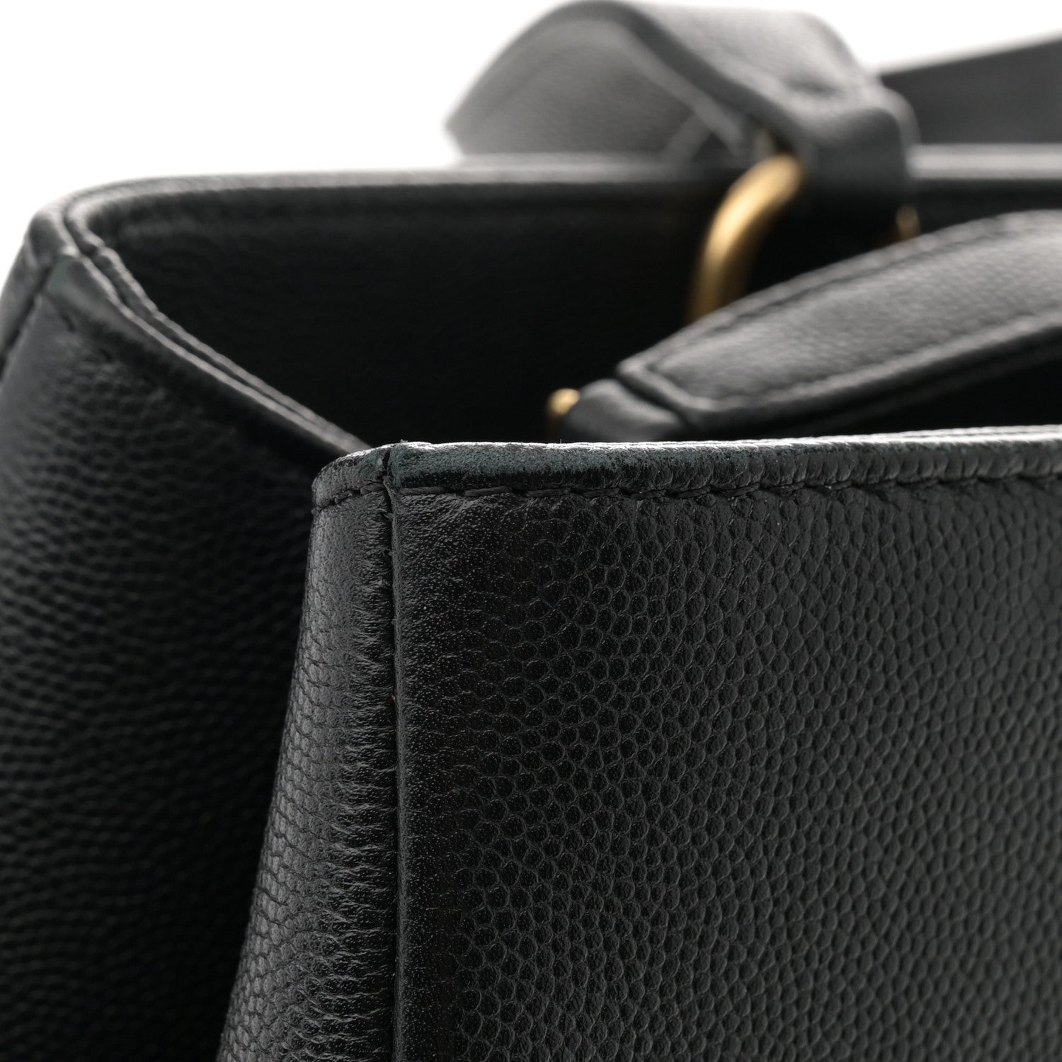 Chanel Grained Calfskin Stitched Lady Coco Top Handle Tote Black 11 of 11