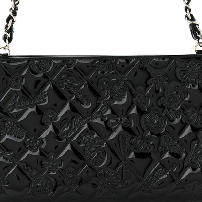 Chanel Patent Calfskin Lucky Symbols Pochette Black 8 of 10