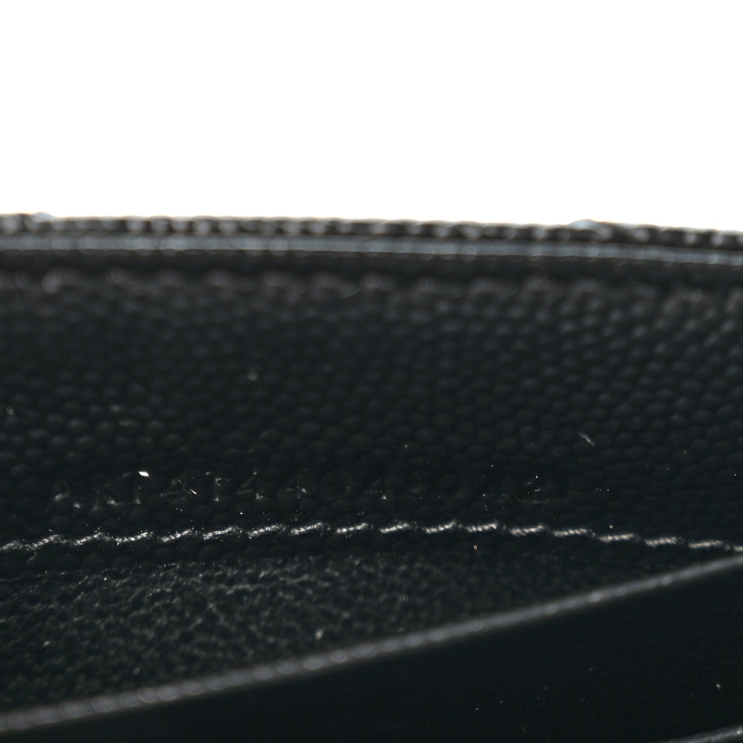 Grain De Poudre Matelasse Chevron Small Monogram Envelope Wallet Black