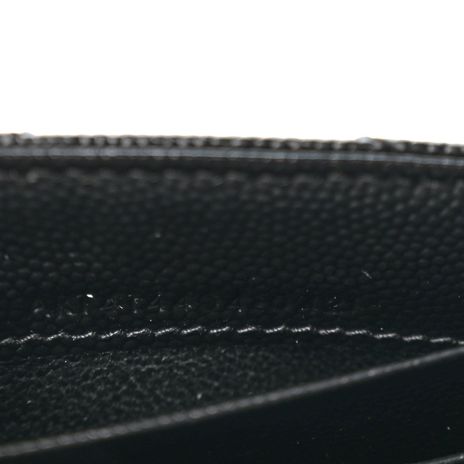 Saint Laurent Grain De Poudre Matelasse Chevron Small Monogram Envelope Wallet Black 7 of 10