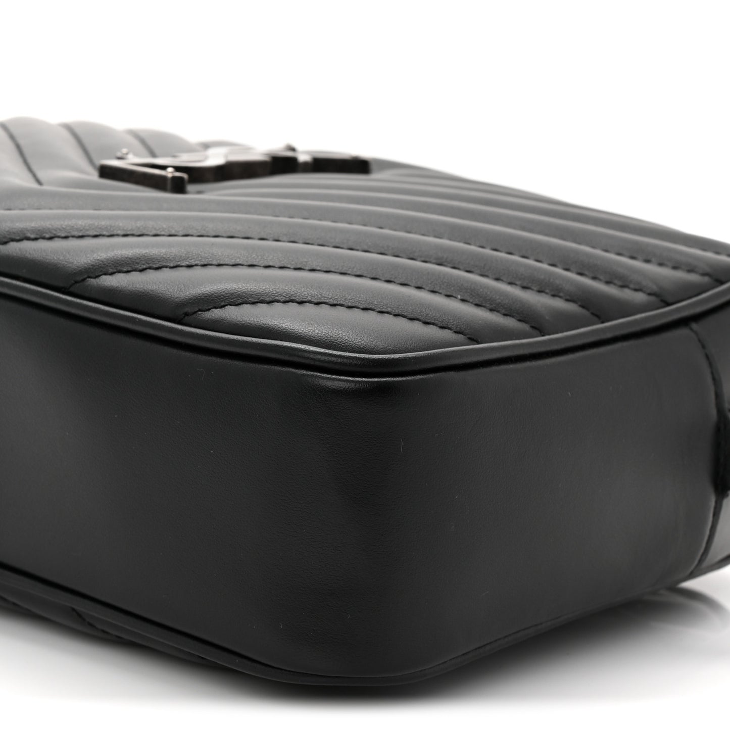 Calfskin Matelasse Monogram Lou Camera Bag Black