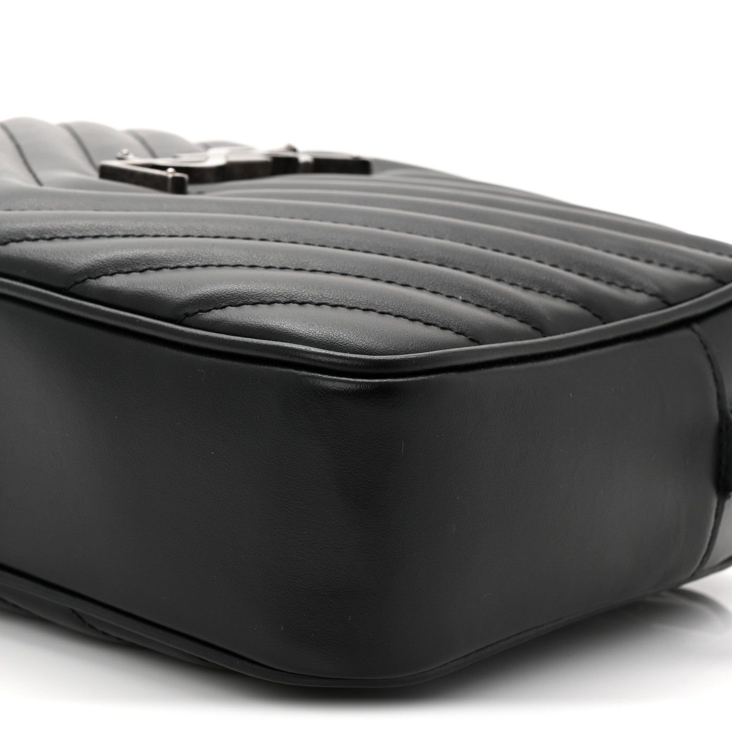 Saint Laurent Calfskin Matelasse Monogram Lou Camera Bag Black 10 of 11