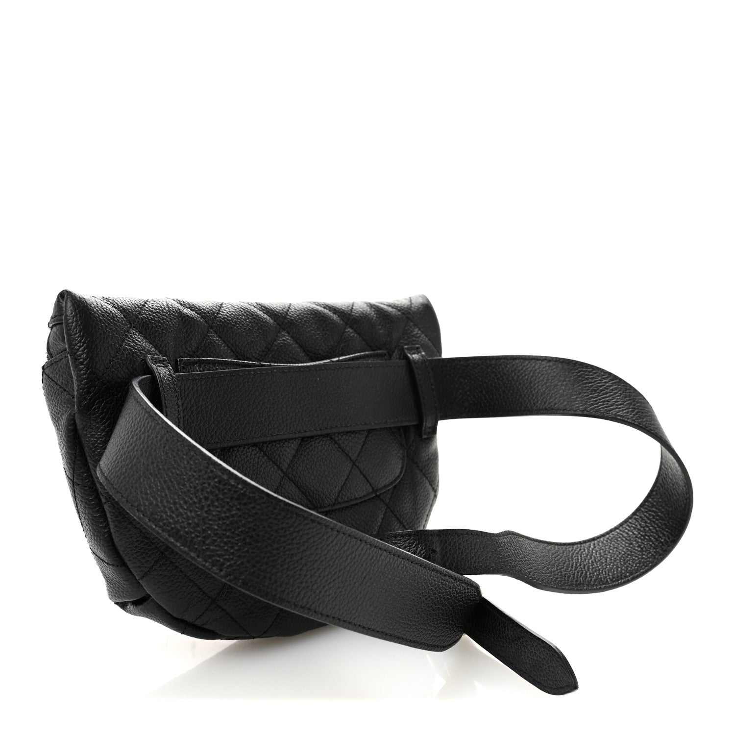 Chanel Grained Calfskin Quilted Waist Belt Bag Black 3 of 10