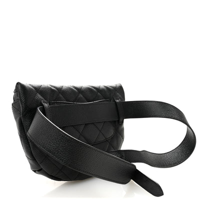 Chanel Grained Calfskin Quilted Waist Belt Bag Black 3 of 10