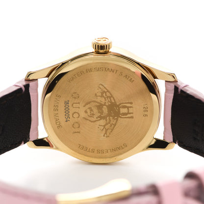 Gucci Stainless Steel Calfskin 27mm G-Timeless Quartz Watch Pink 4 of 5