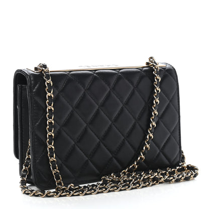 Chanel Lambskin Quilted Trendy CC Wallet On Chain WOC Black 3 of 10