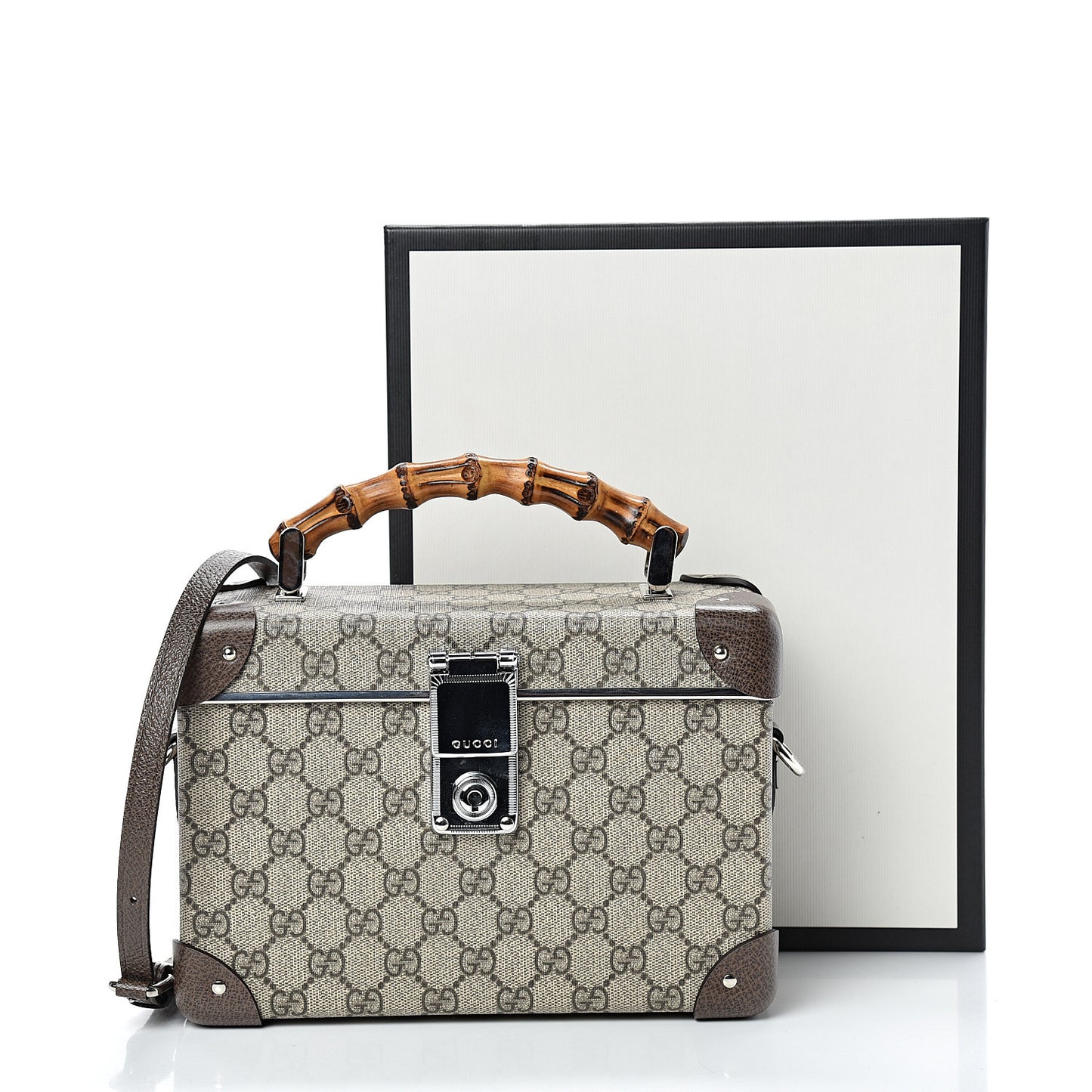 GG Supreme Monogram Globe-Trotter Beauty Case Brown