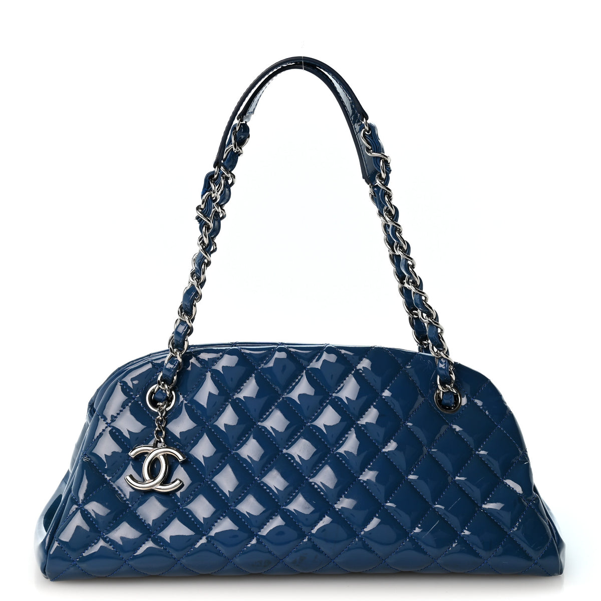 Patent Quilted Medium Just Mademoiselle Blue