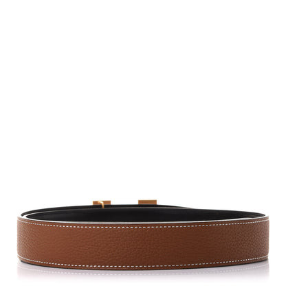 Hermes Swift Togo 32mm H Belt 90 Black Gold 2 of 7