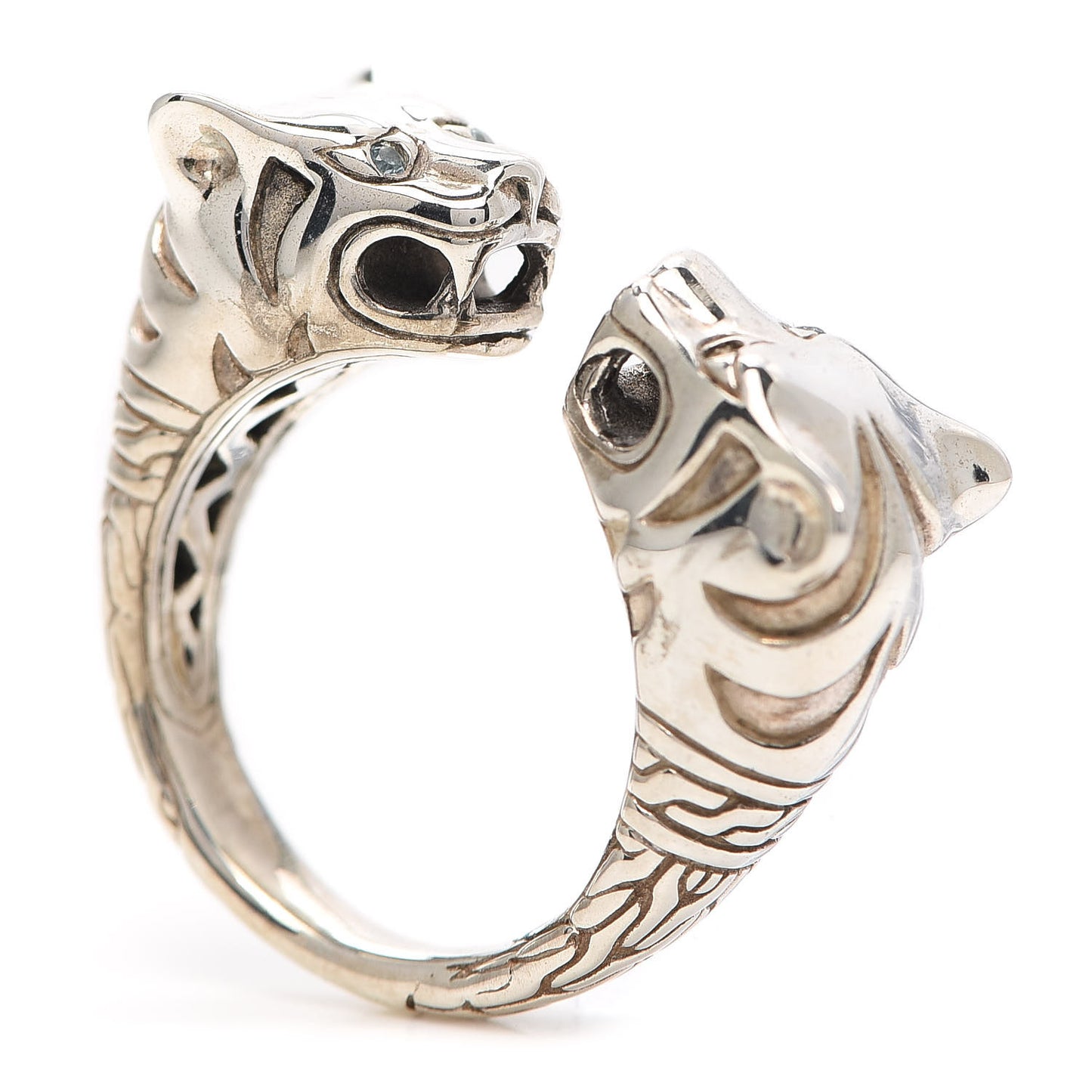 Sterling Silver Macan Double Head Ring 54 6.75