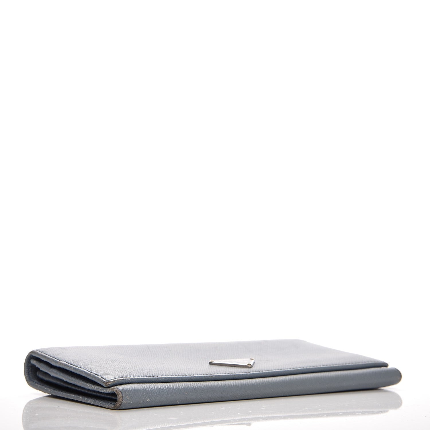 Prada Saffiano Triangle Continental Flap Wallet Pervinca 4 of 12