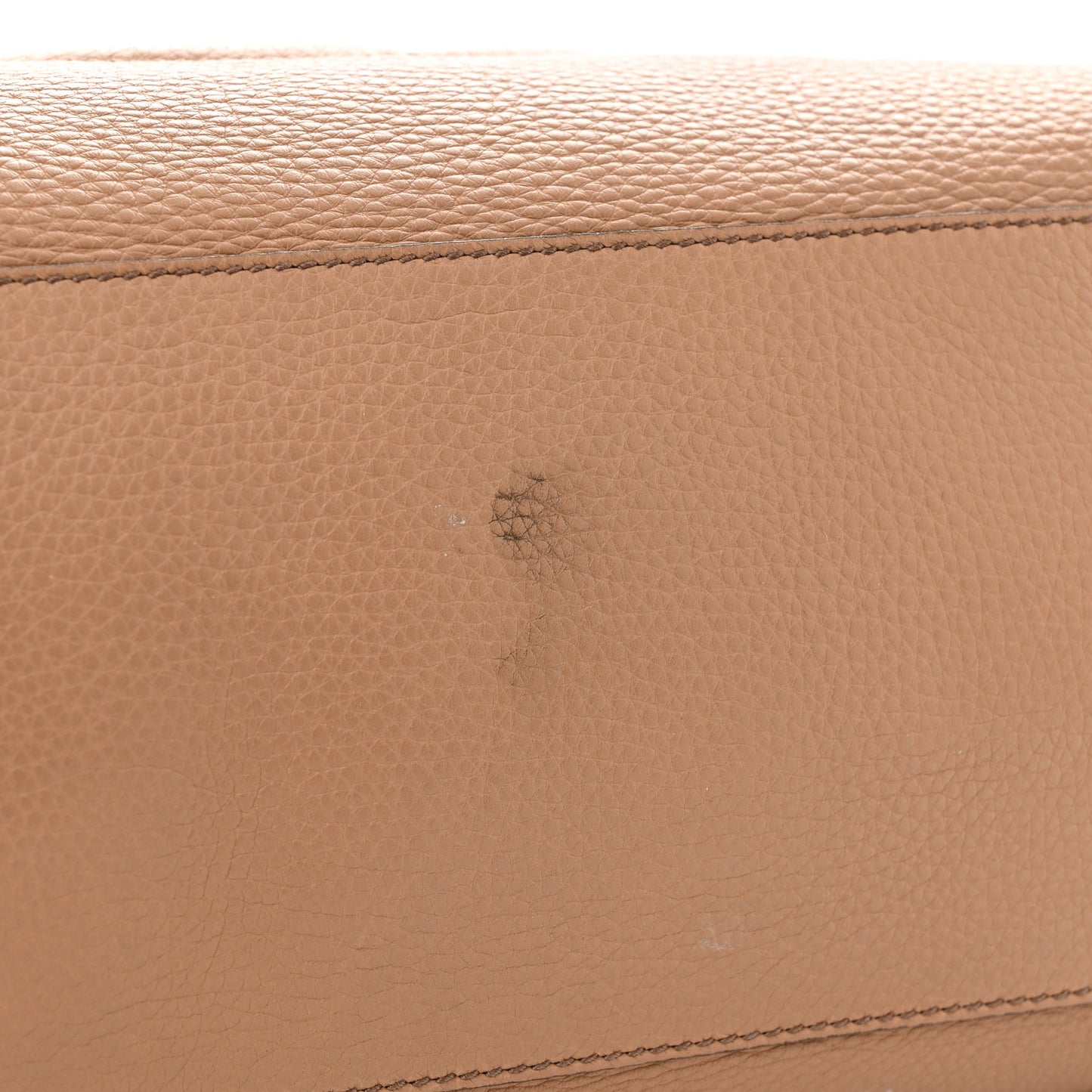 Pebbled Calfskin Medium Soho Chain Shoulder Bag Rose Beige