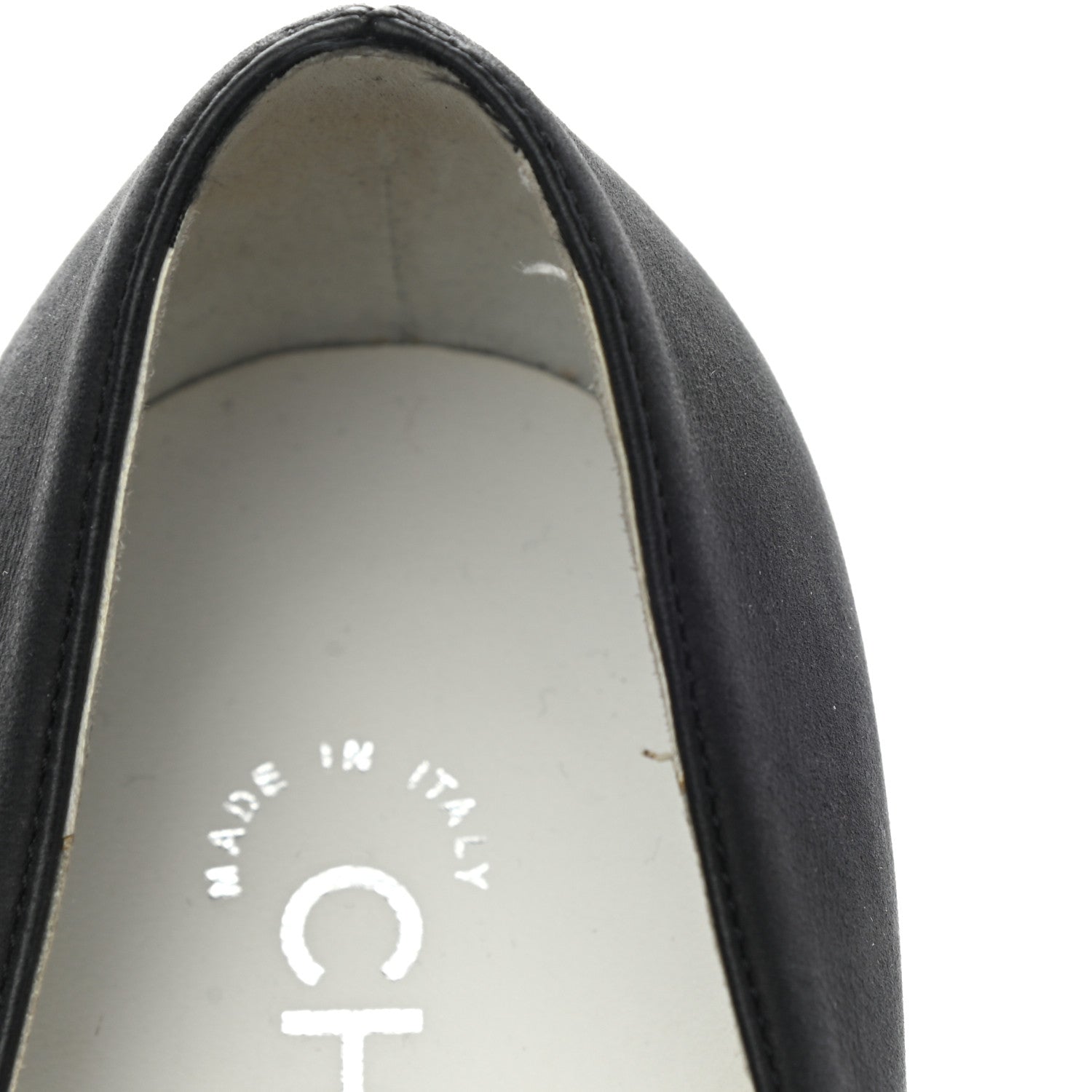 Chanel Nubuck Cap Toe Ballerina Flats 35 Black 9 of 10