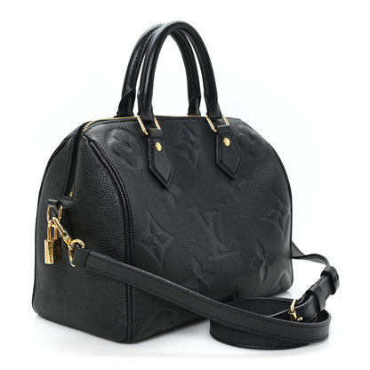 Louis Vuitton Empreinte Monogram Giant Speedy Bandouliere 25 Black 3 of 10