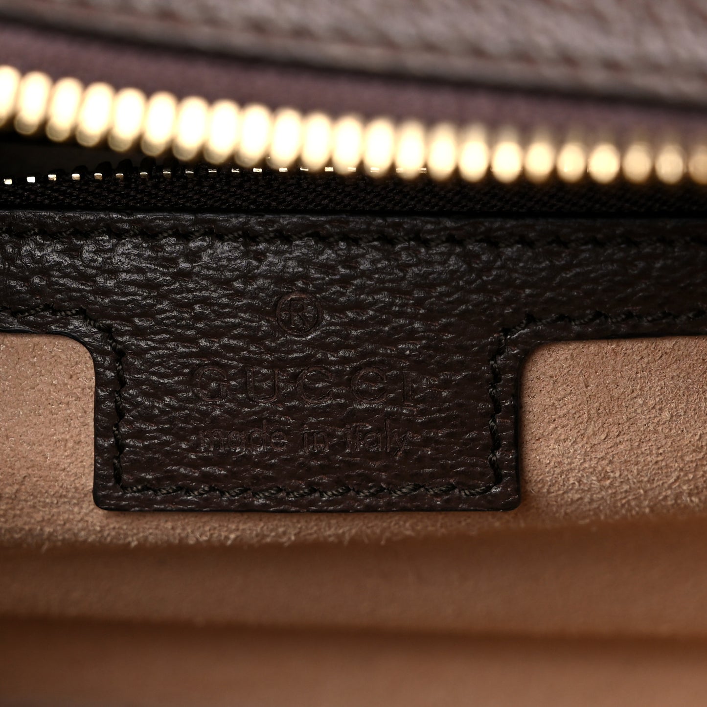 GG Supreme Monogram Textured Dollar Calfskin Web Small Ophidia Slip Handle Tote Beige Ebony New Acero