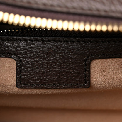 Gucci GG Supreme Monogram Textured Dollar Calfskin Web Small Ophidia Slip Handle Tote Beige Ebony New Acero 7 of 12