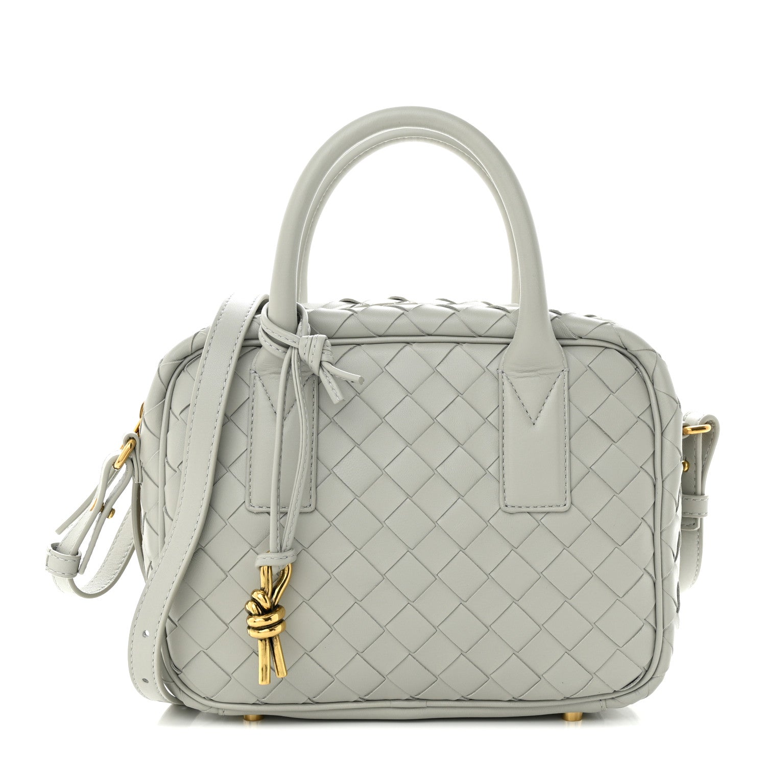 Bottega Veneta Lambskin Intrecciato Small Getaway Agate Grey 1 of 11