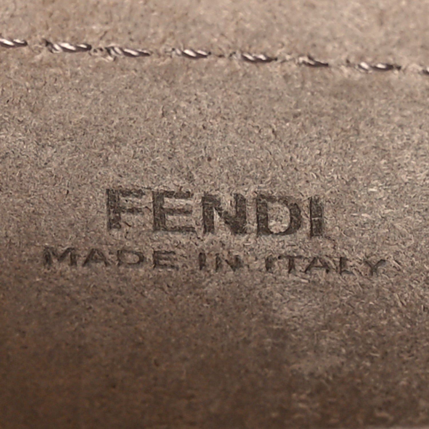 Fendi Recycled Fabric Jacquard Vitello King FF 1974 Baguette Soft Trunk Phone Pouch Tobacco Moro Sand 6 of 10