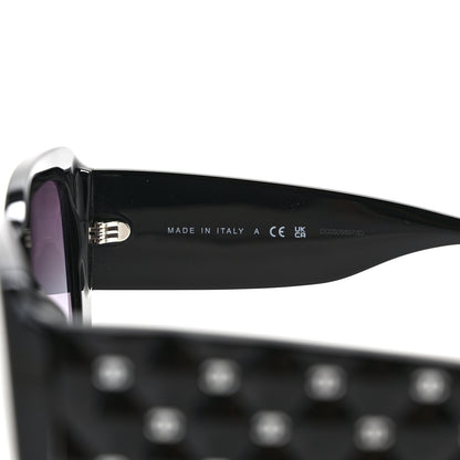 Chanel Acetate Quilted CC Rectangle Sunglasses 5483-A Black 7 of 8