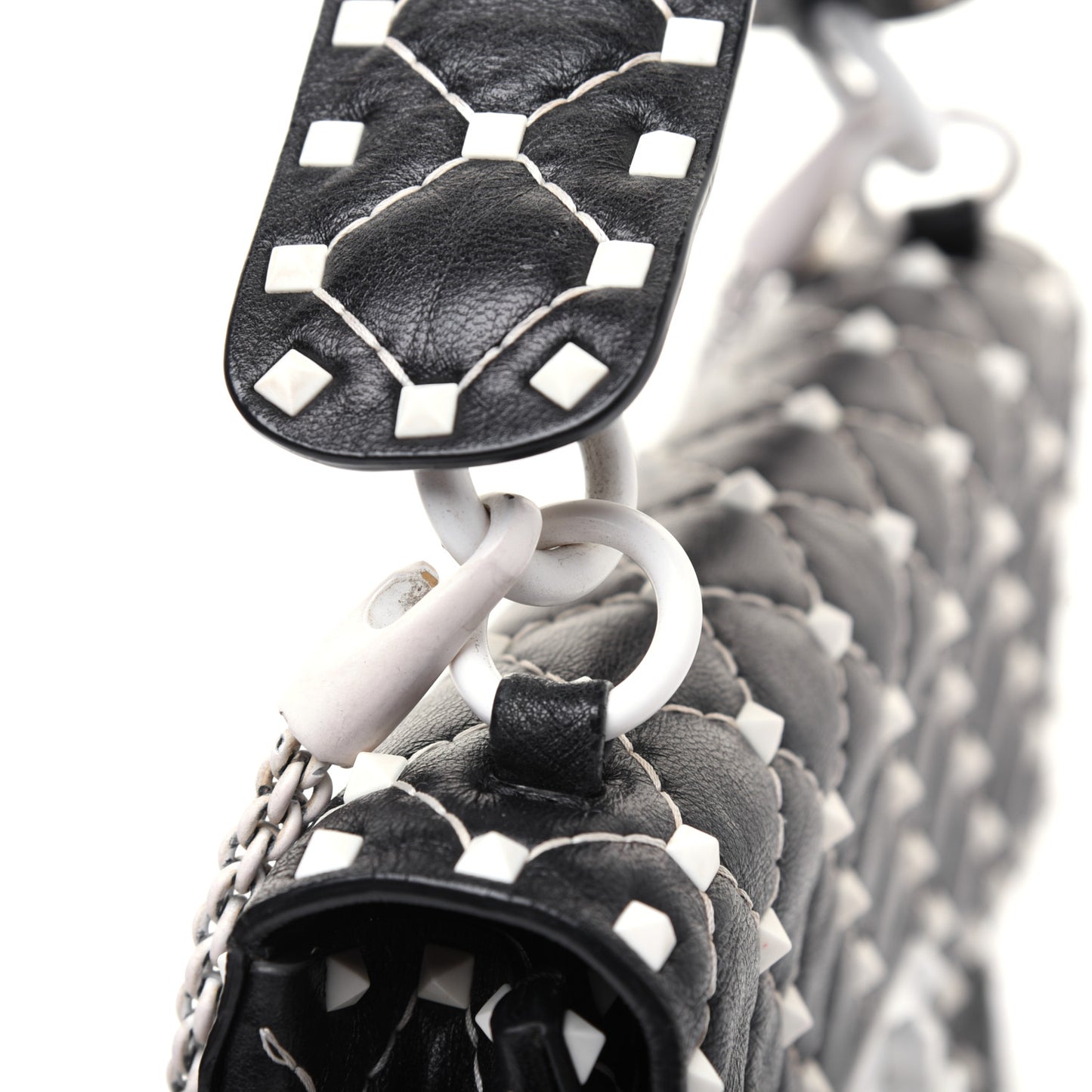 Lambskin Medium Free Rockstud Spike Shoulder Bag Black