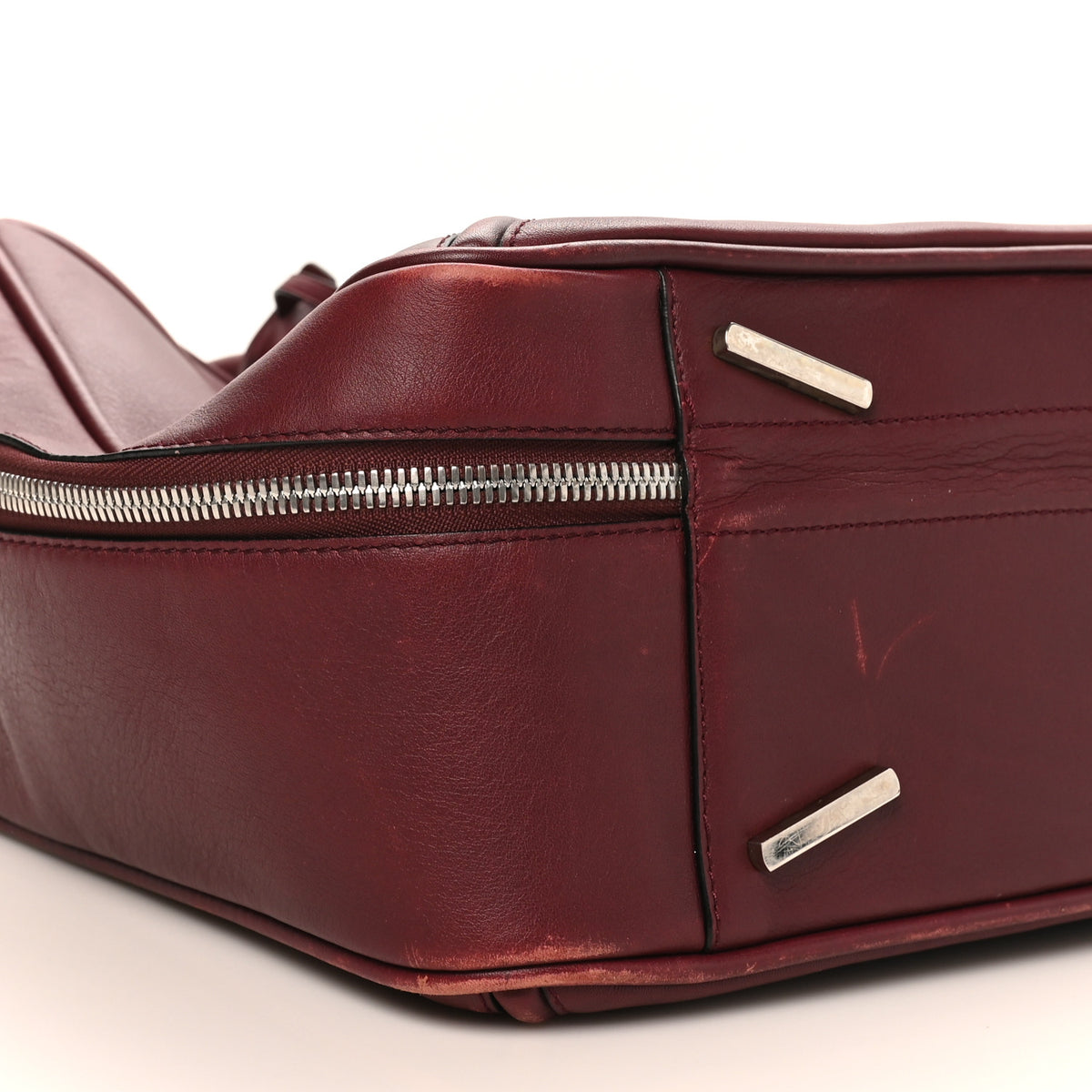 Calfskin Travel Bag Burgundy