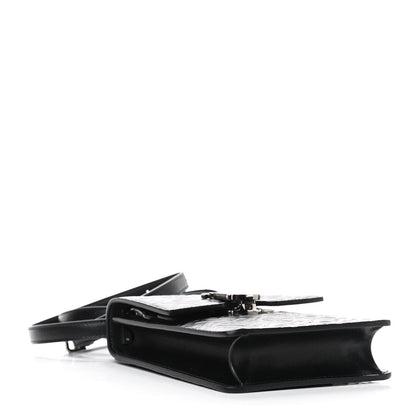 Burberry Calfskin Embossed Monogram TB Robin Bag Black 4 of 8