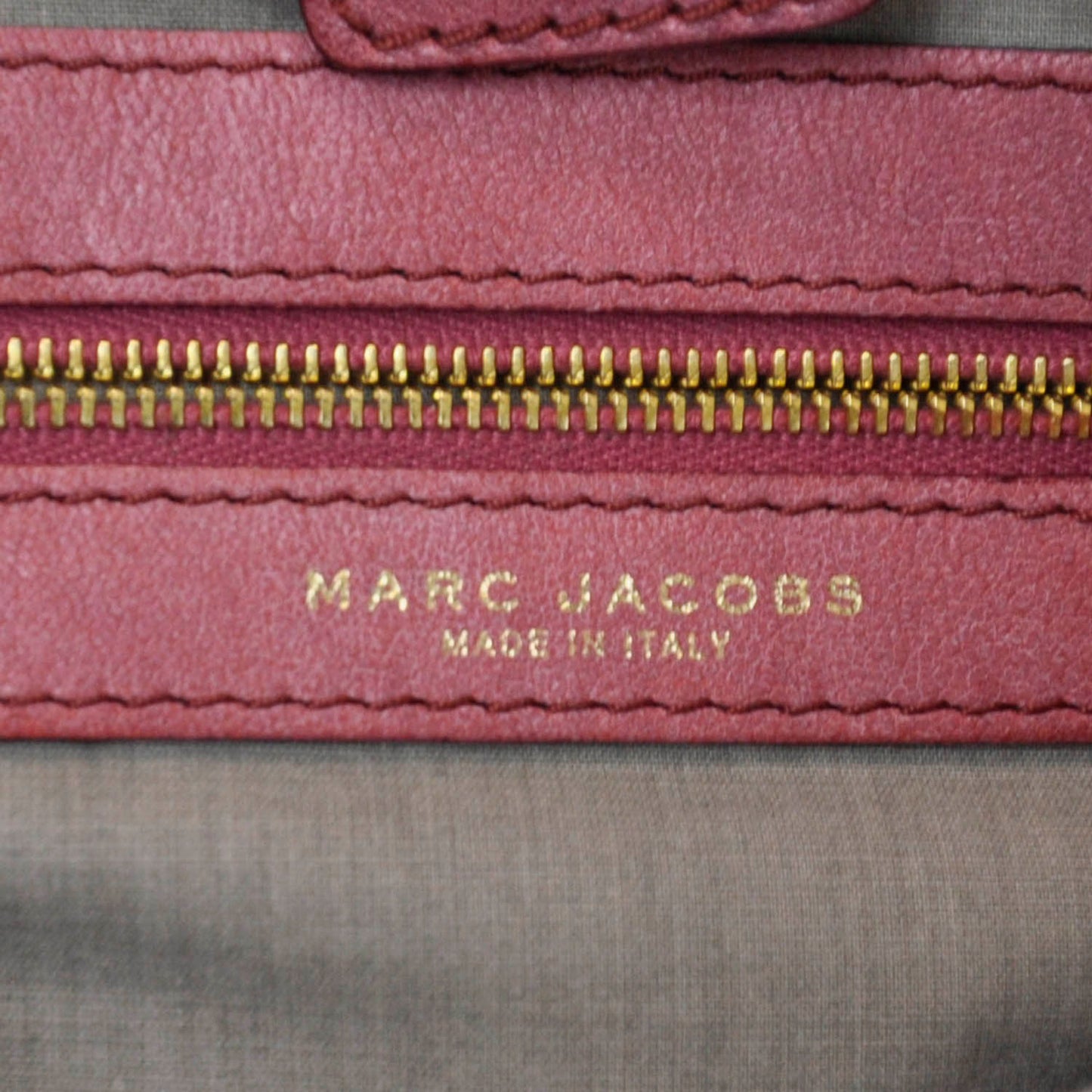 Leather Quilted Bruna Tote Raspberry