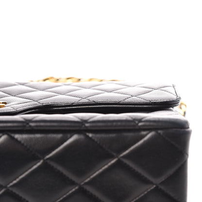 Chanel Lambskin Quilted Medium Double Flap Black 27 of 27