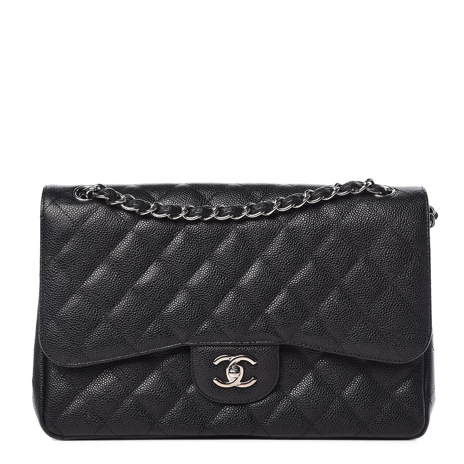 Chanel Caviar Quilted Jumbo Double Flap Black 1 of 9