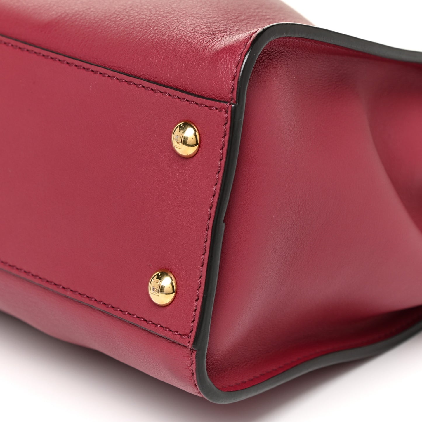 Vitello Seta Shiny Nappa Vitello Mirror Crystal Monster Eyes Medium Peekaboo Iconic Satchel Amarena Fiamma