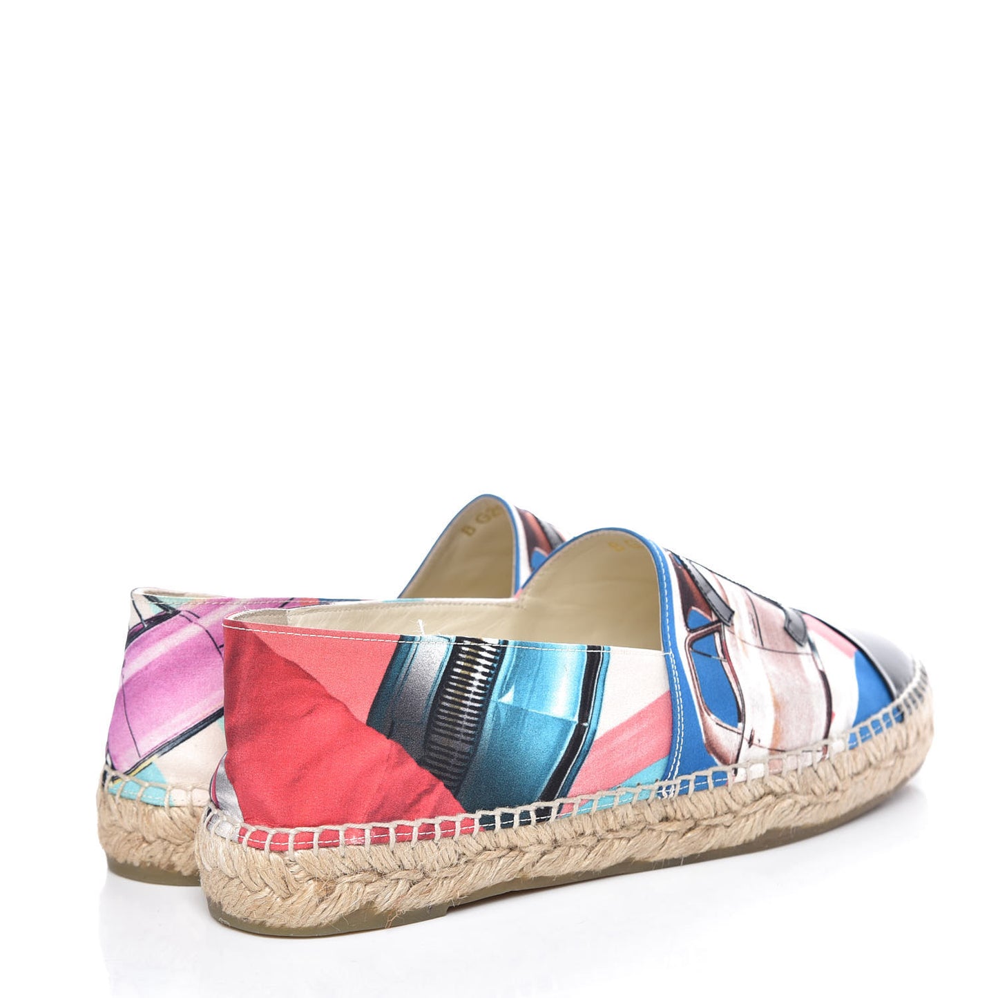 Patent Fabric CC Espadrilles 41 Multicolor Black