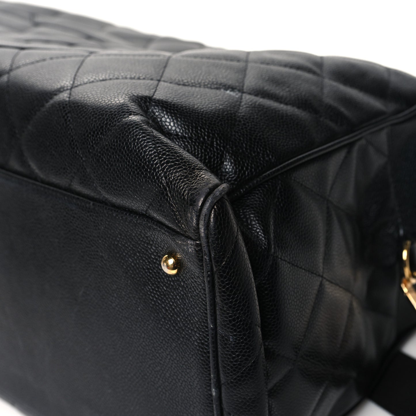 Caviar Quilted CC Duffel Bag Black