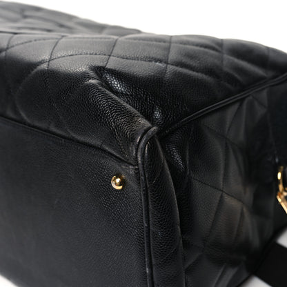 Chanel Caviar Quilted CC Duffel Bag Black 12 of 16