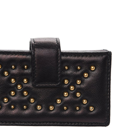 Christian Dior Lambskin Studded Cannage Lady Dior 5-Gusset Card Holder Black 7 of 7