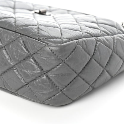 Chanel Aged Calfskin Quilted Large Reissue Camera Case Grey 10 of 11