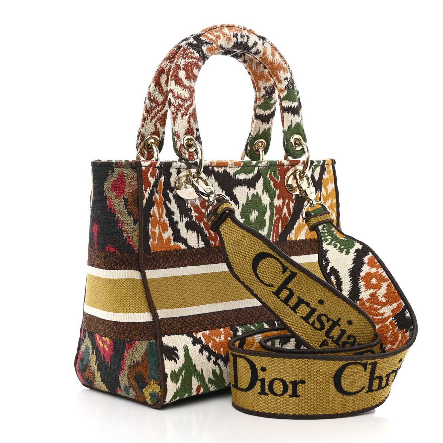 Canvas Embroidered Paisley Medium Lady D-Lite Multicolor