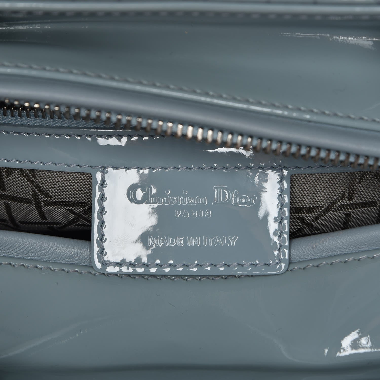 Christian Dior Patent Cannage Medium Lady Dior Light Blue 8 of 9