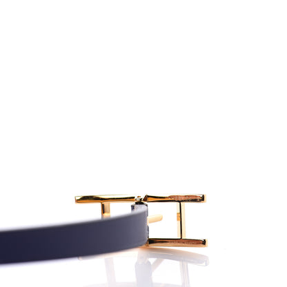 Hermes Swift Behapi Double Tour Bracelet T2 Bleu Encre Ambre 3 of 5