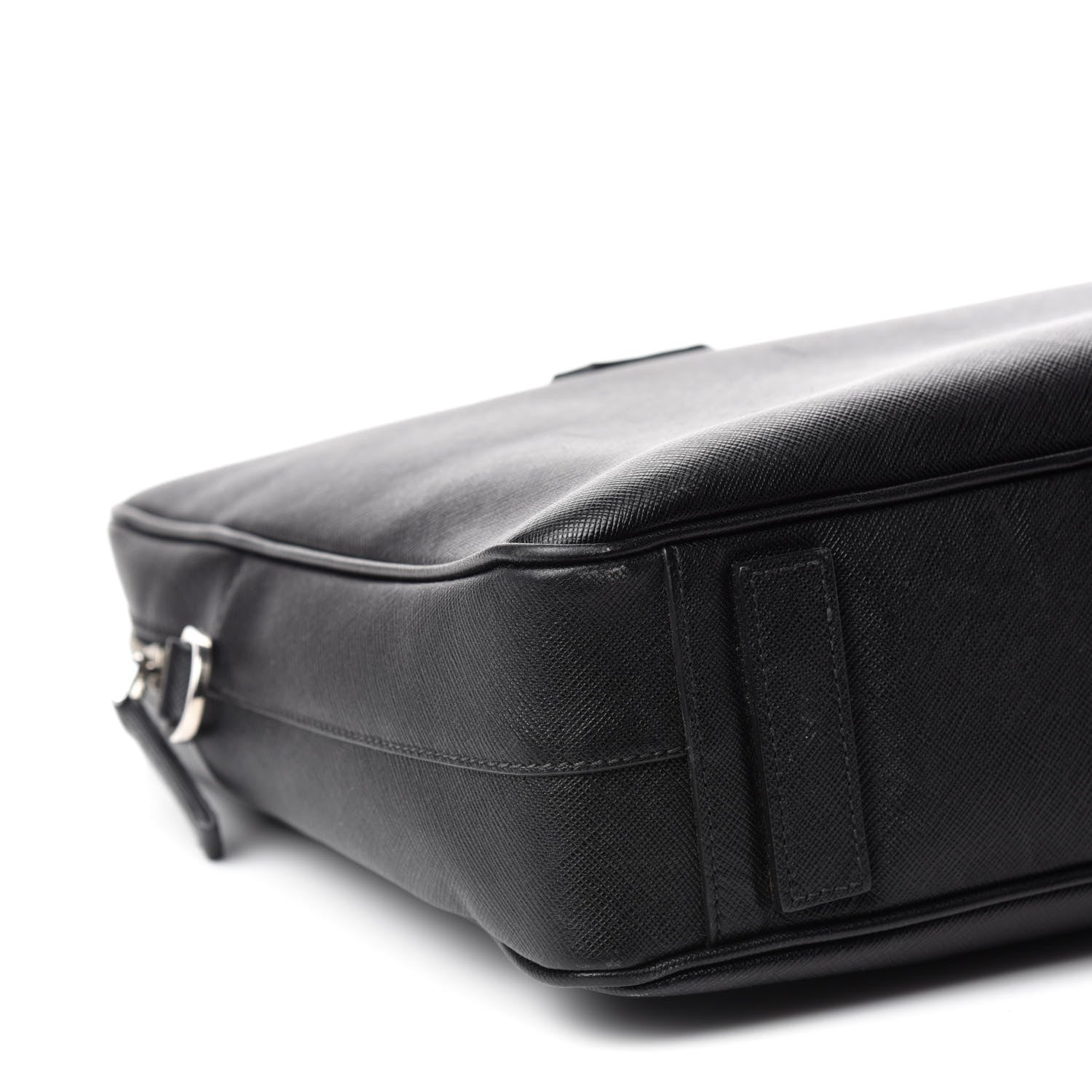 Prada Saffiano Travel Briefcase Black 6 of 12